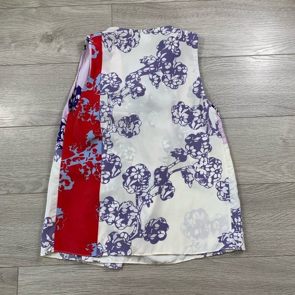 Diane Von Furstenberg Silk Floral Print Blouse - Picture 5 of 13